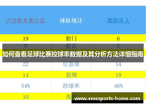 如何查看足球比赛控球率数据及其分析方法详细指南